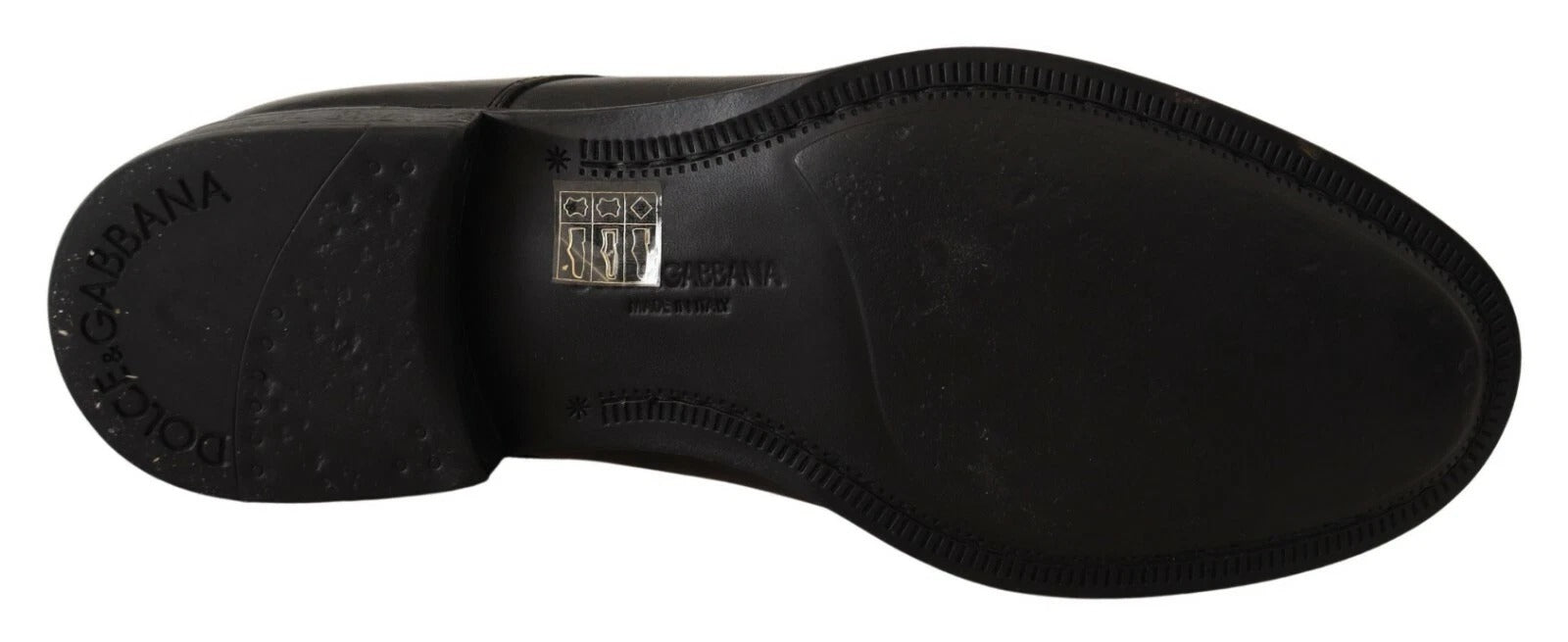 Dolce & Gabbana Black Lace Up Leather Men Formal Derby Shoes | Regal Royce