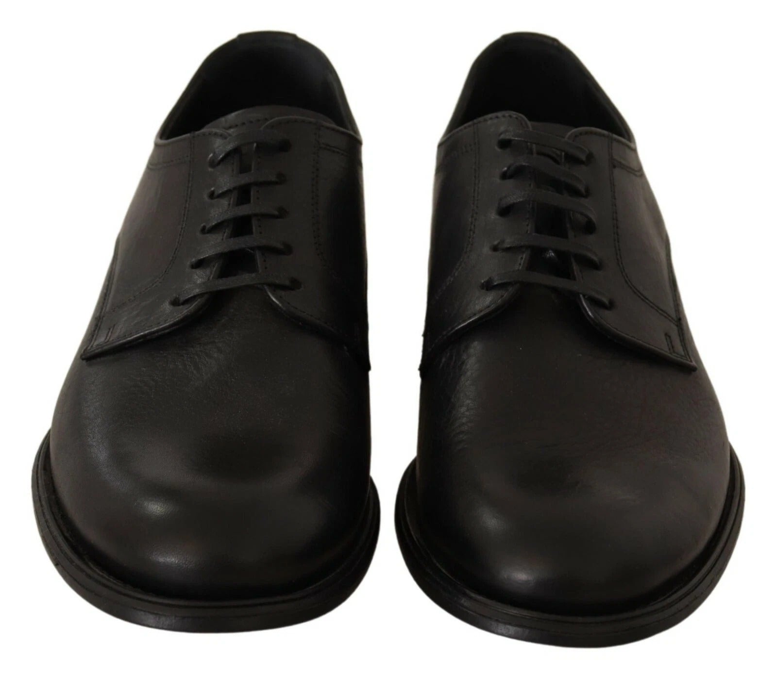 Dolce & Gabbana Black Lace Up Leather Men Formal Derby Shoes | Regal Royce