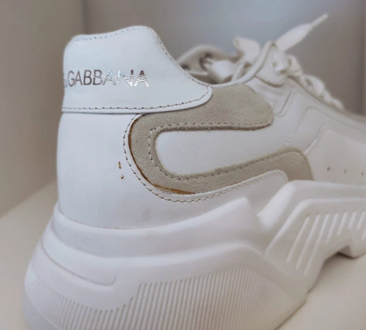 Dolce & Gabbana White Daymaster Low Top Mens Sneakers | Regal Royce