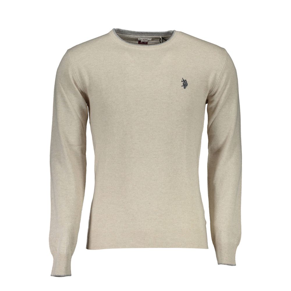 U.S. POLO ASSN. Beige Wool Men's Sweater | Regal Royce