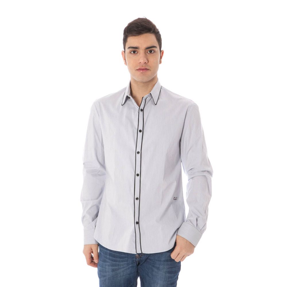 Costume National Azzurro Cotton Men Shirt | Regal Royce