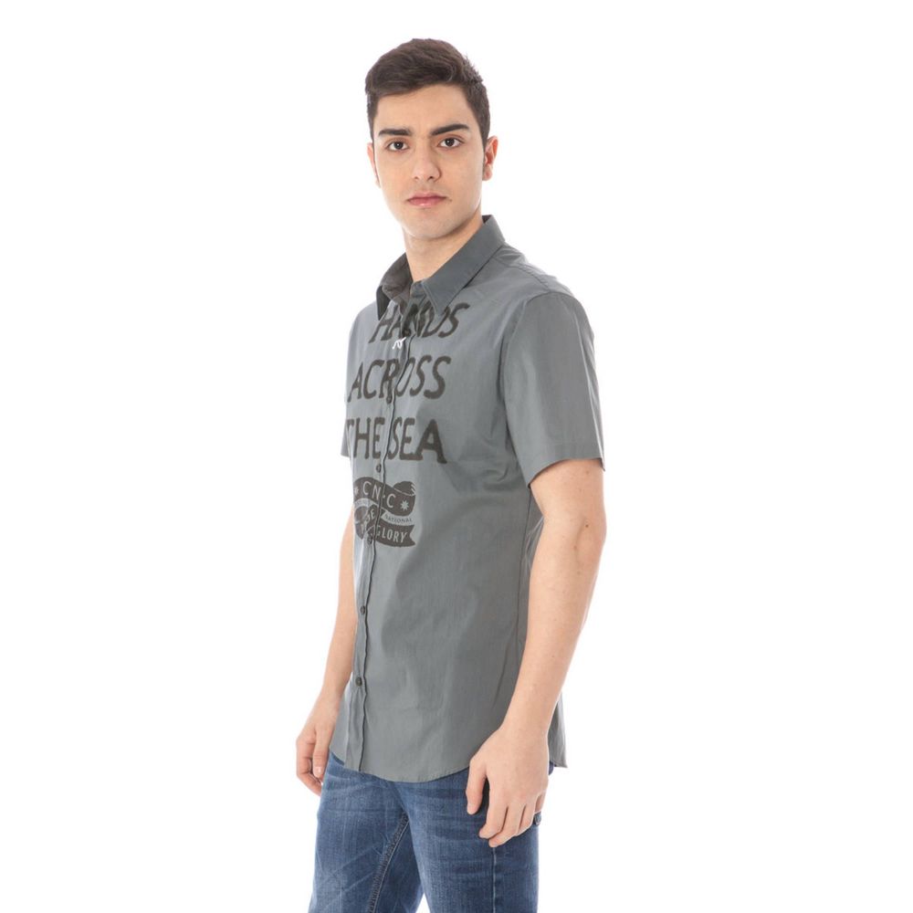 Costume National Gray Cotton Shirt