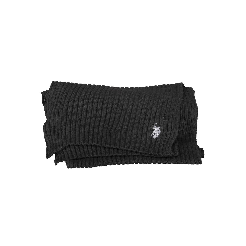 U.S. POLO ASSN. Black Wool Men Scarf | Regal Royce