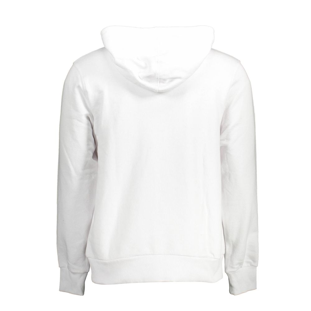 Cavalli Class White Cotton Men Sweatshirt | Regal Royce