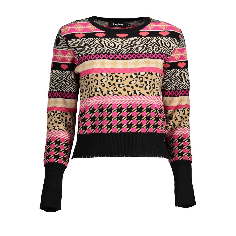 Desigual Black Viscose Women Sweater | Regal Royce