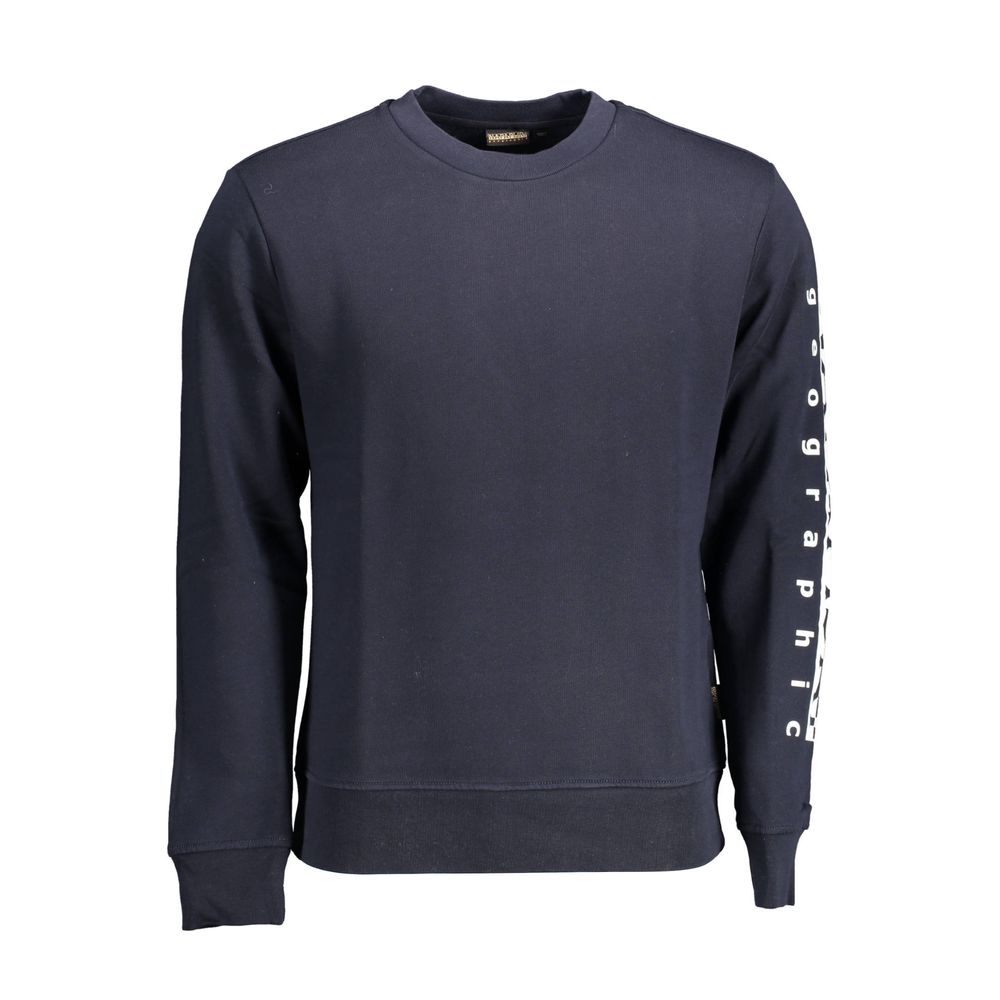 Napapijri Blue Cotton Men's Sweatshirt | Regal Royce