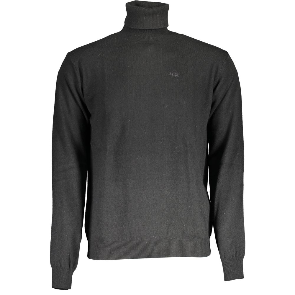 La Martina Nero Wool Men Sweater | Regal Royce