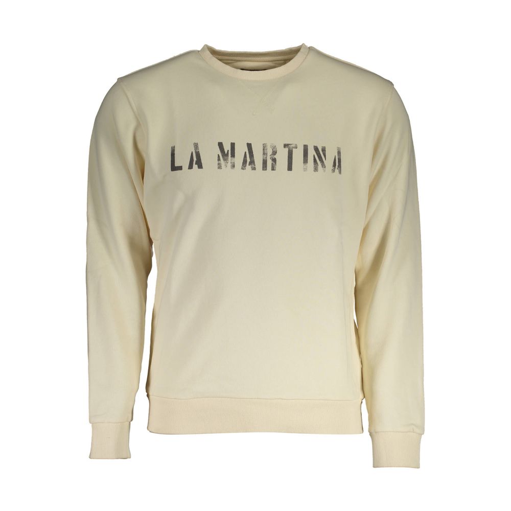 La Martina Bianco Cotton Mens Sweatshirt | Regal Royce
