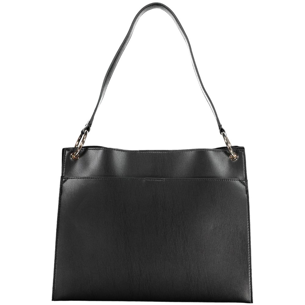 Guess Jeans Black Polyurethane Women Handbag | Regal Royce