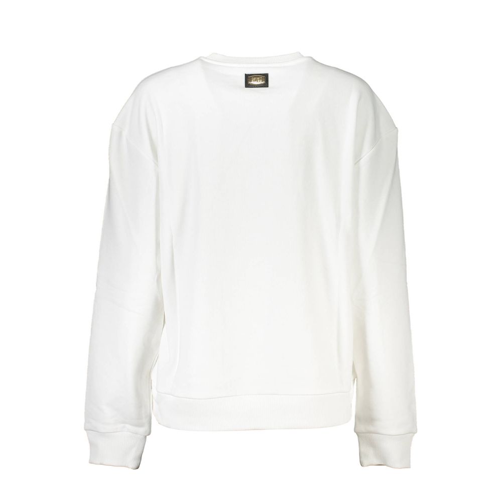 Cavalli Class Bianco Cotton Women Sweatshirt | Regal Royce