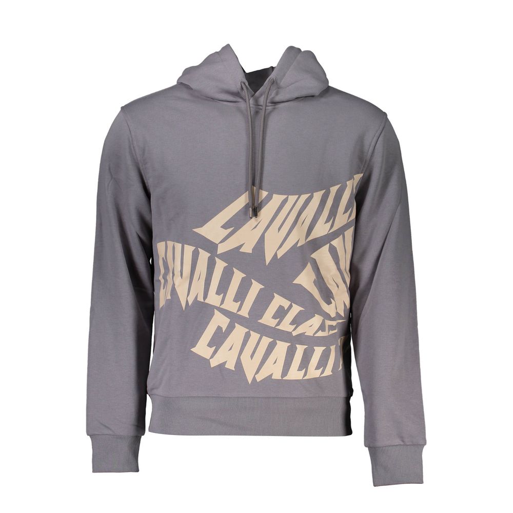 Cavalli Class Gray Cotton Men Sweater | Regal Royce