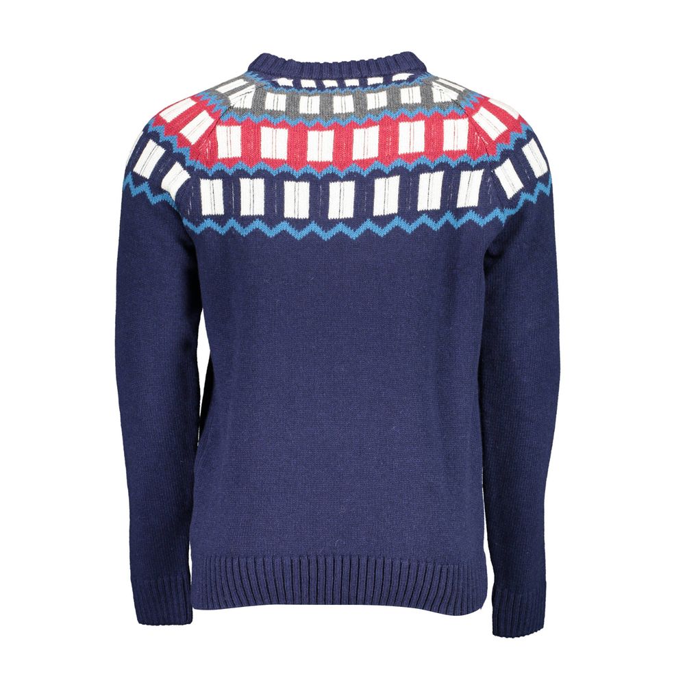Gant Blue Wool Men Sweater | Regal Royce