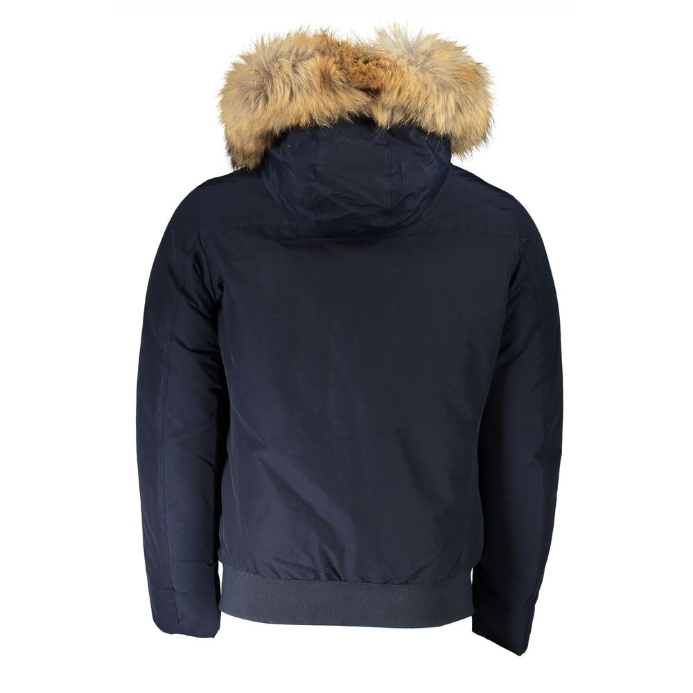 Woolrich Blue Cotton Men's Jacket | Regal Royce