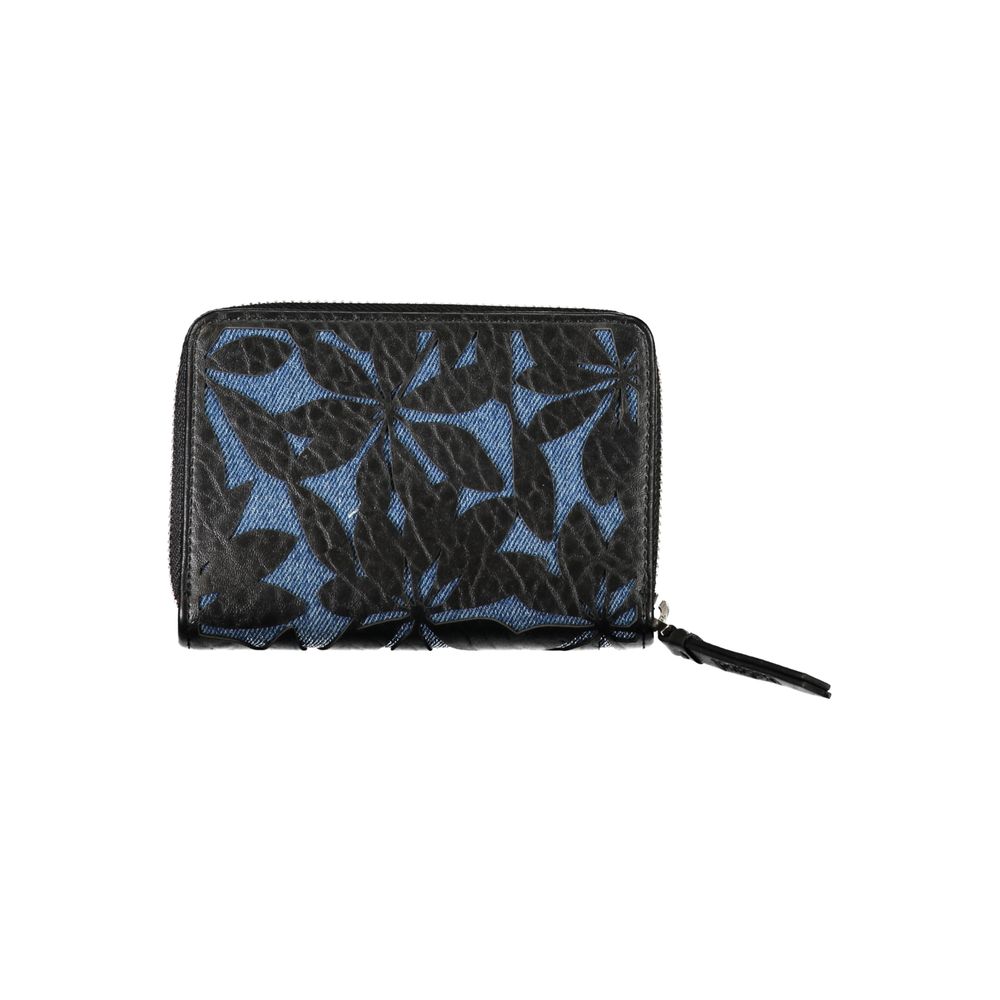 Desigual Black Polyurethane Women Wallet | Regal Royce