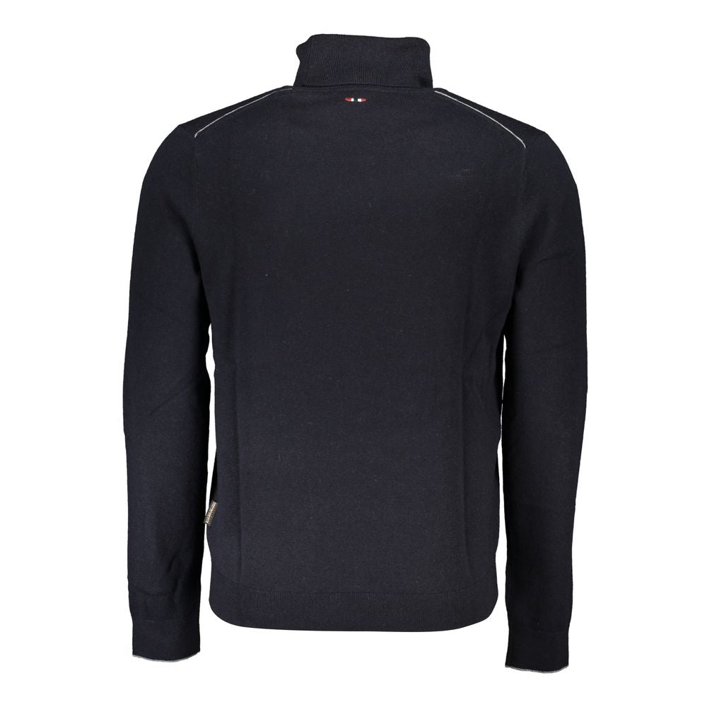 Napapijri Black Tessuto Mens Sweater High Neck | Regal Royce