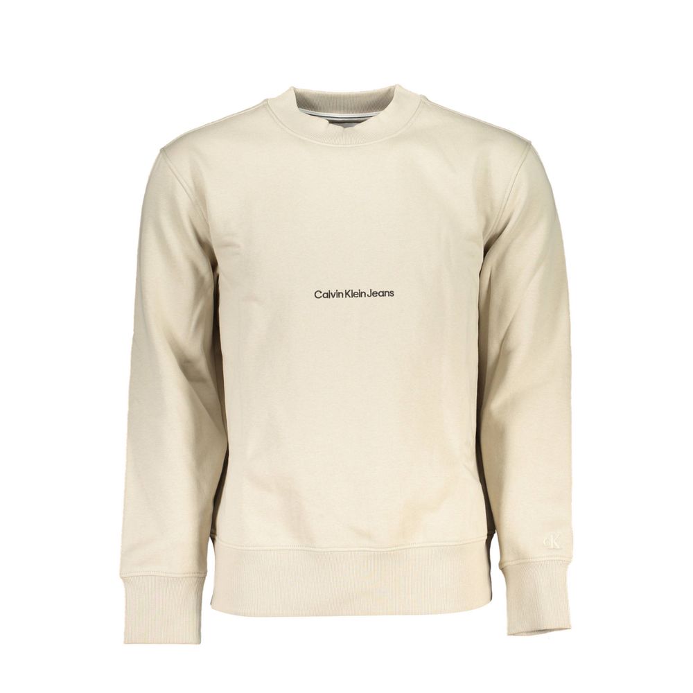 Calvin Klein Beige Cotton Men Sweatshirt | Regal Royce