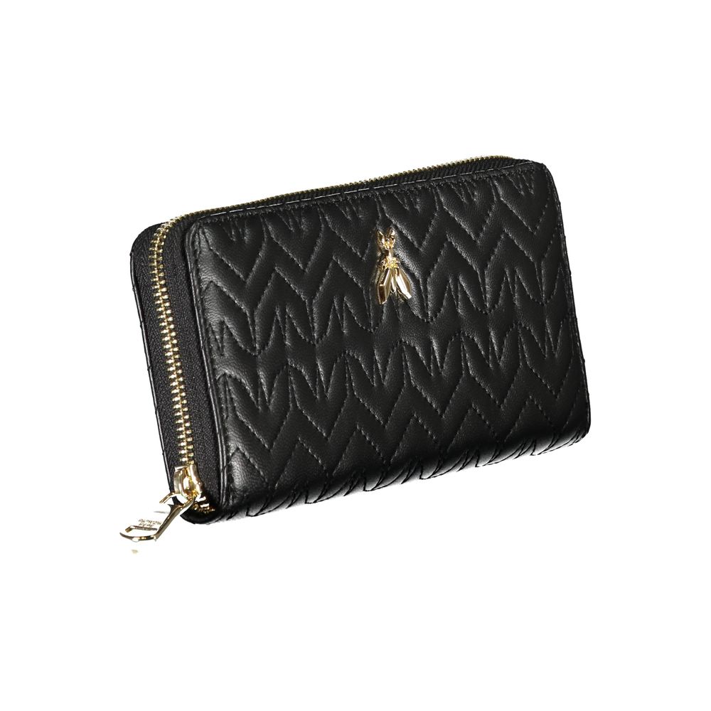 Patrizia Pepe Black Polyurethane Women Wallet | Regal Royce