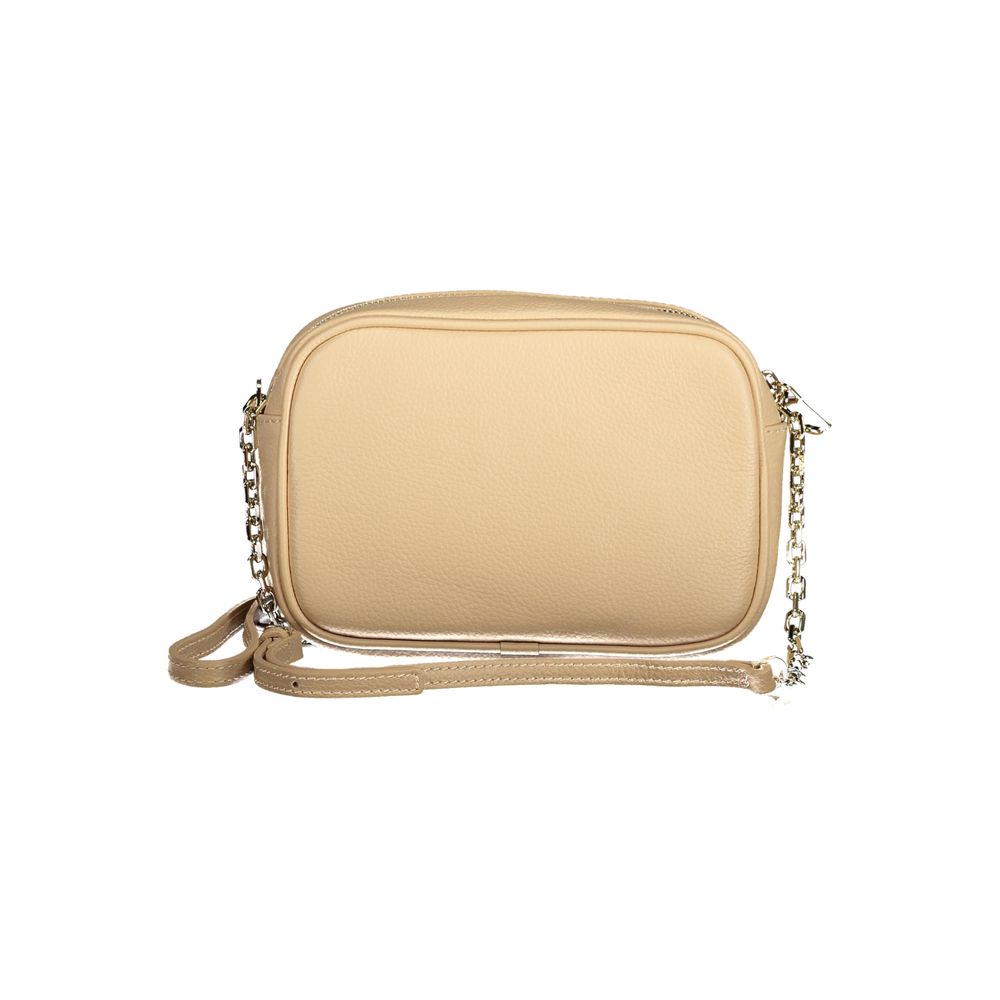 Patrizia Pepe Beige Leather Women Shoulder Bag | Regal Royce