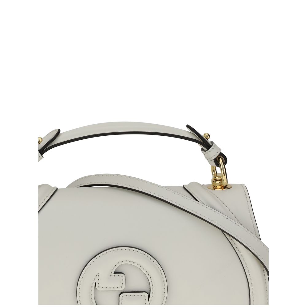 Gucci White Calf Leather Bos Taurus Handbag