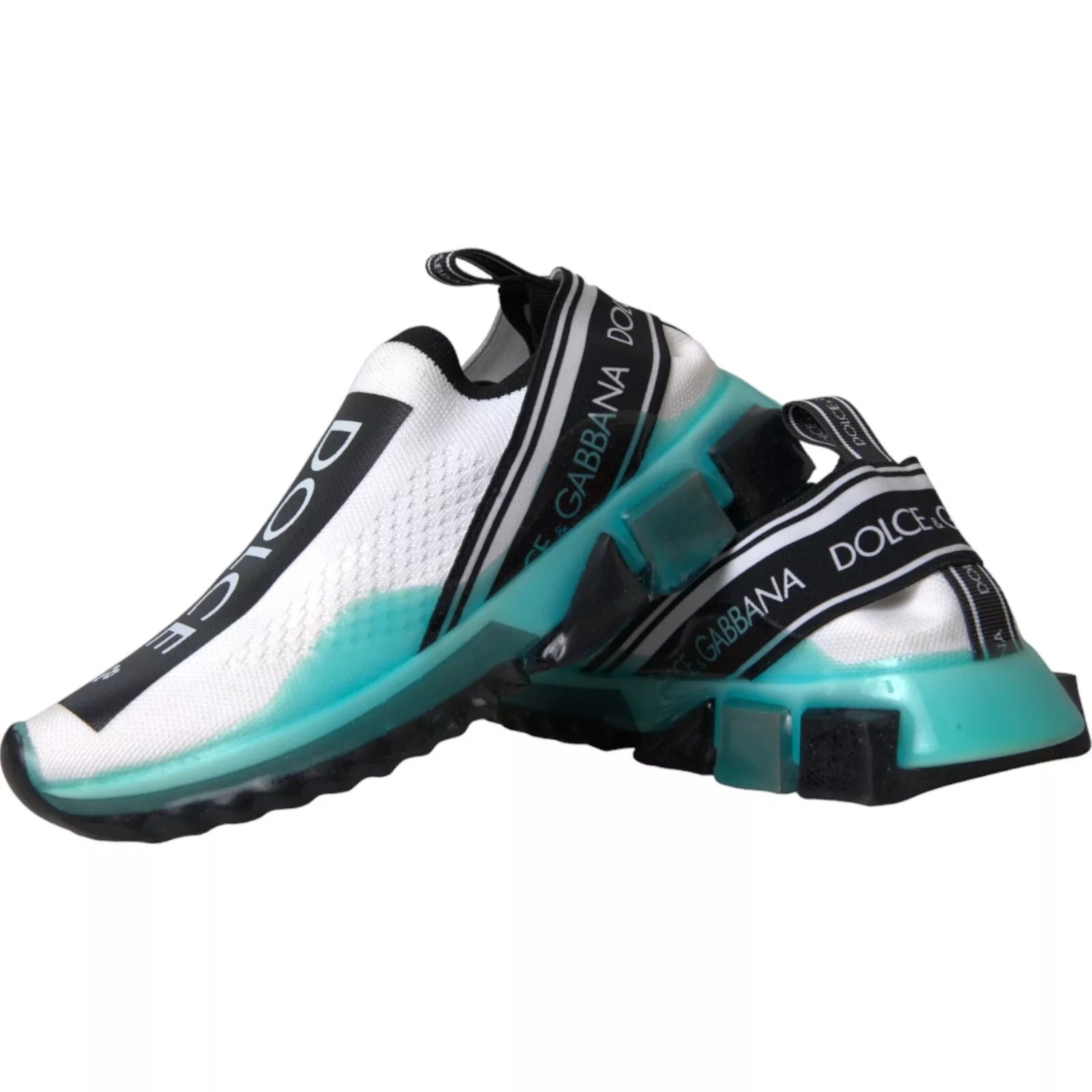 Dolce & Gabbana Black White Blue Slip On Sorrento Sneakers | Regal Royce