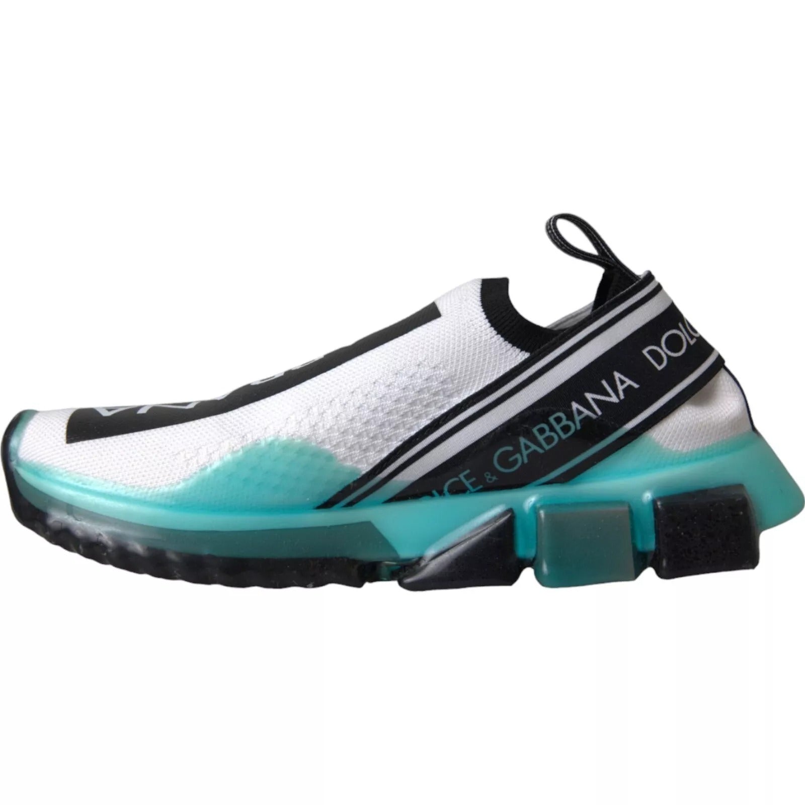 Dolce & Gabbana Black White Blue Slip On Sorrento Sneakers | Regal Royce