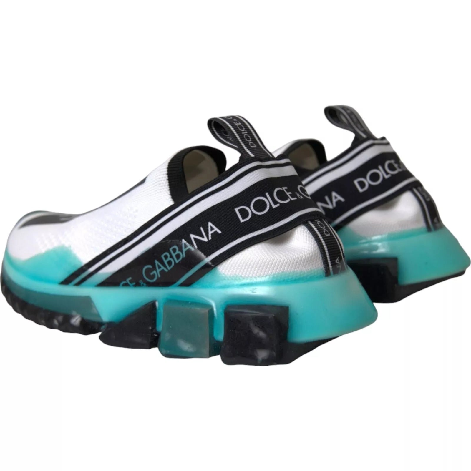 Dolce & Gabbana Black White Blue Slip On Sorrento Sneakers | Regal Royce