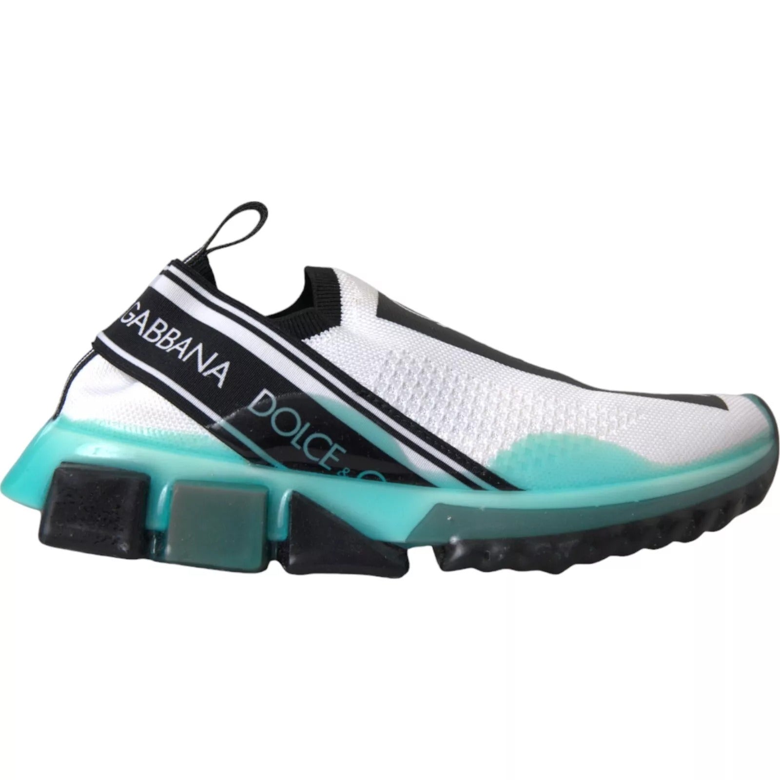 Dolce & Gabbana Black White Blue Slip On Sorrento Sneakers | Regal Royce