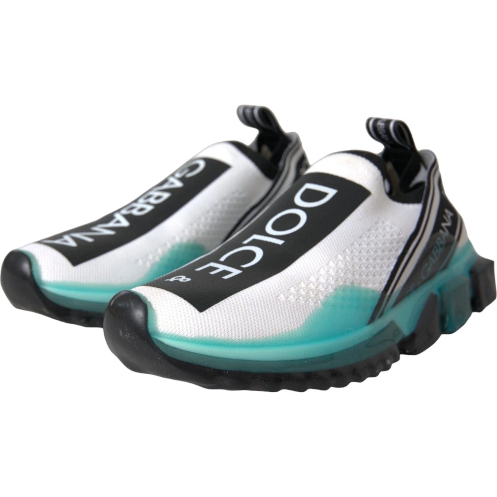 Dolce & Gabbana Black White Blue Slip On Sorrento Sneakers | Regal Royce