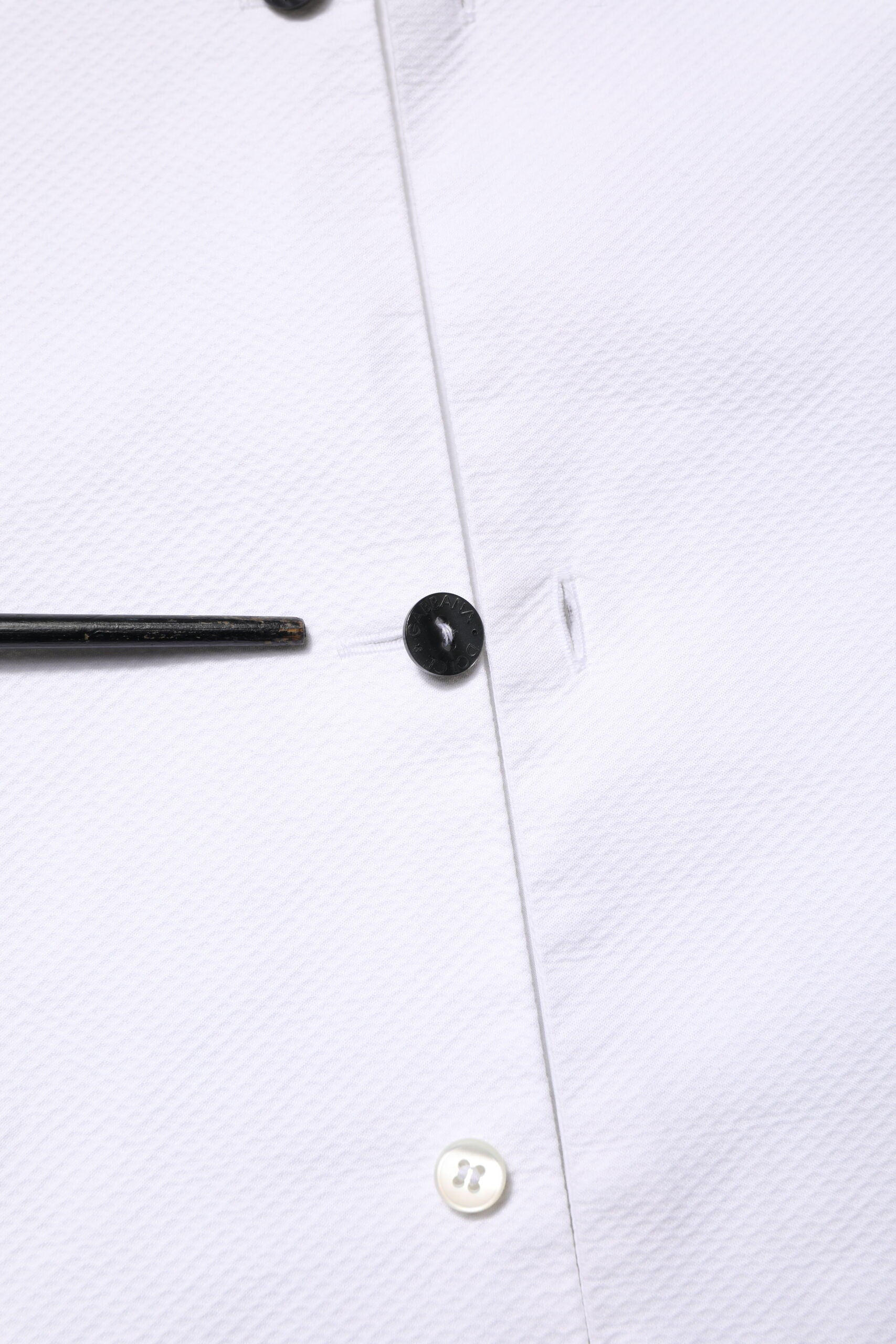 Dolce & Gabbana White Bib Cotton Poplin GOLD Men Formal Shirt | Regal Royce