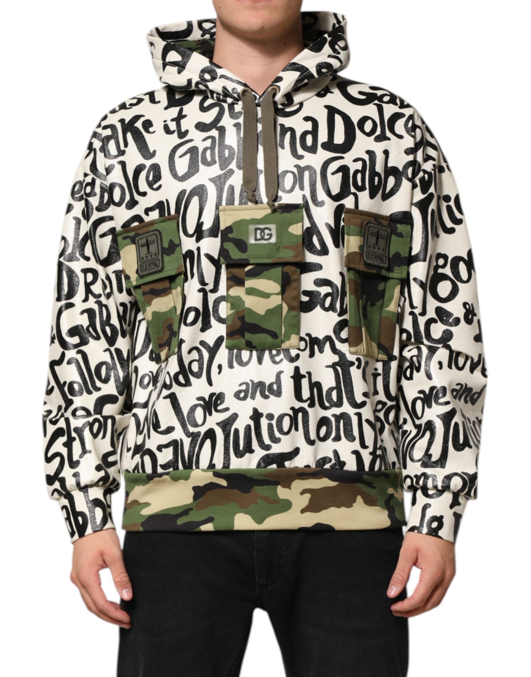 Dolce & Gabbana Multicolor Hooded DGMania Sweatshirt Sweater | Regal Royce