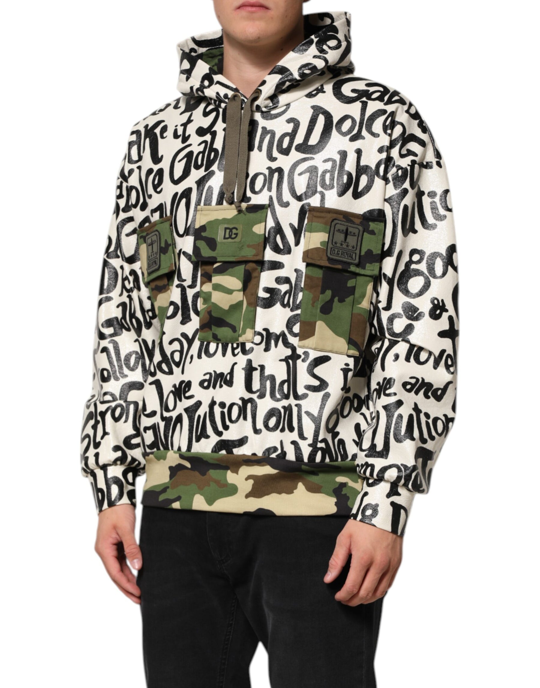 Dolce & Gabbana Multicolor Hooded DGMania Sweatshirt Sweater | Regal Royce