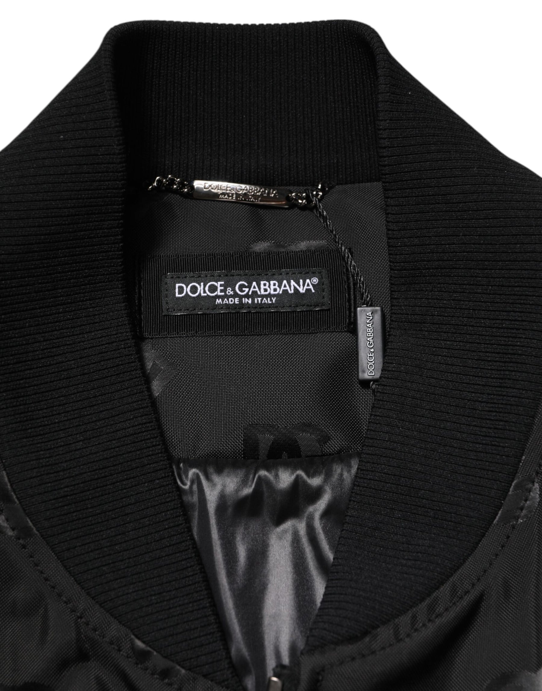 Dolce & Gabbana Black Cargo Windbraker Logo Mania Jacket | Regal Royce