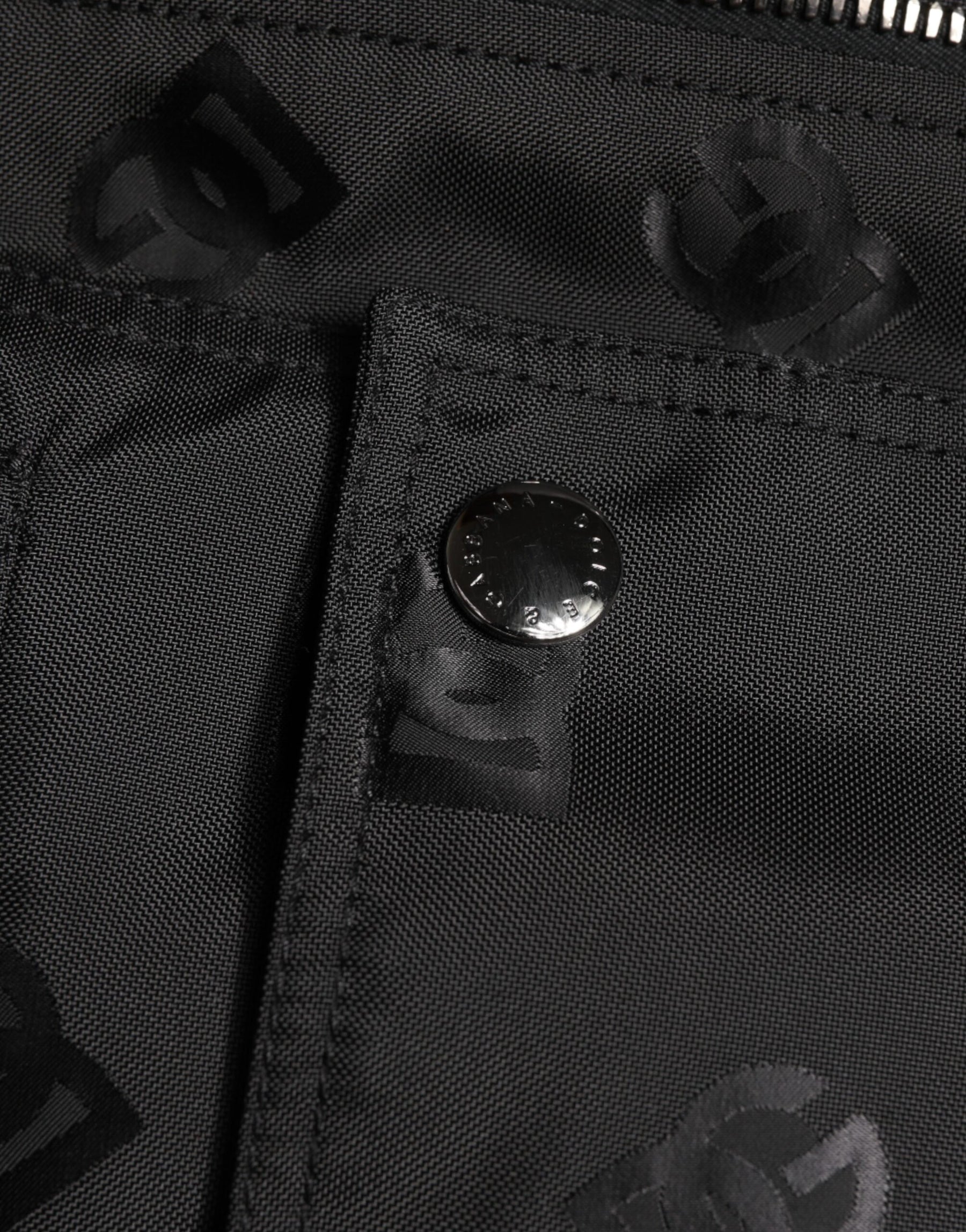 Dolce & Gabbana Black Cargo Windbraker Logo Mania Jacket | Regal Royce