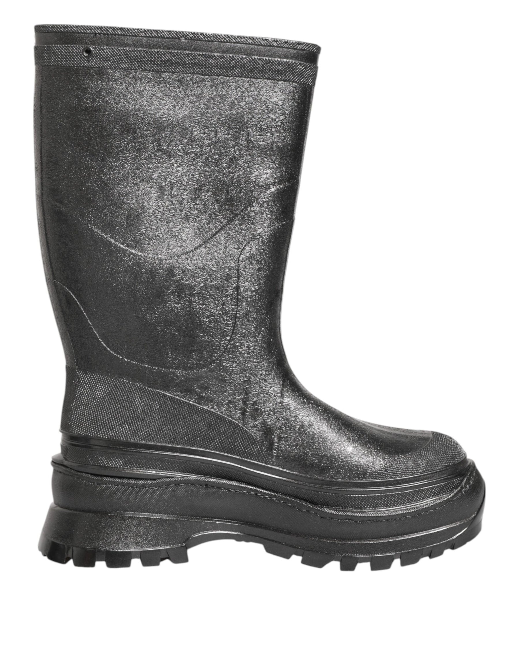 Dolce & Gabbana Metallic Gray Pull On Rain Boots Shoes | Regal Royce
