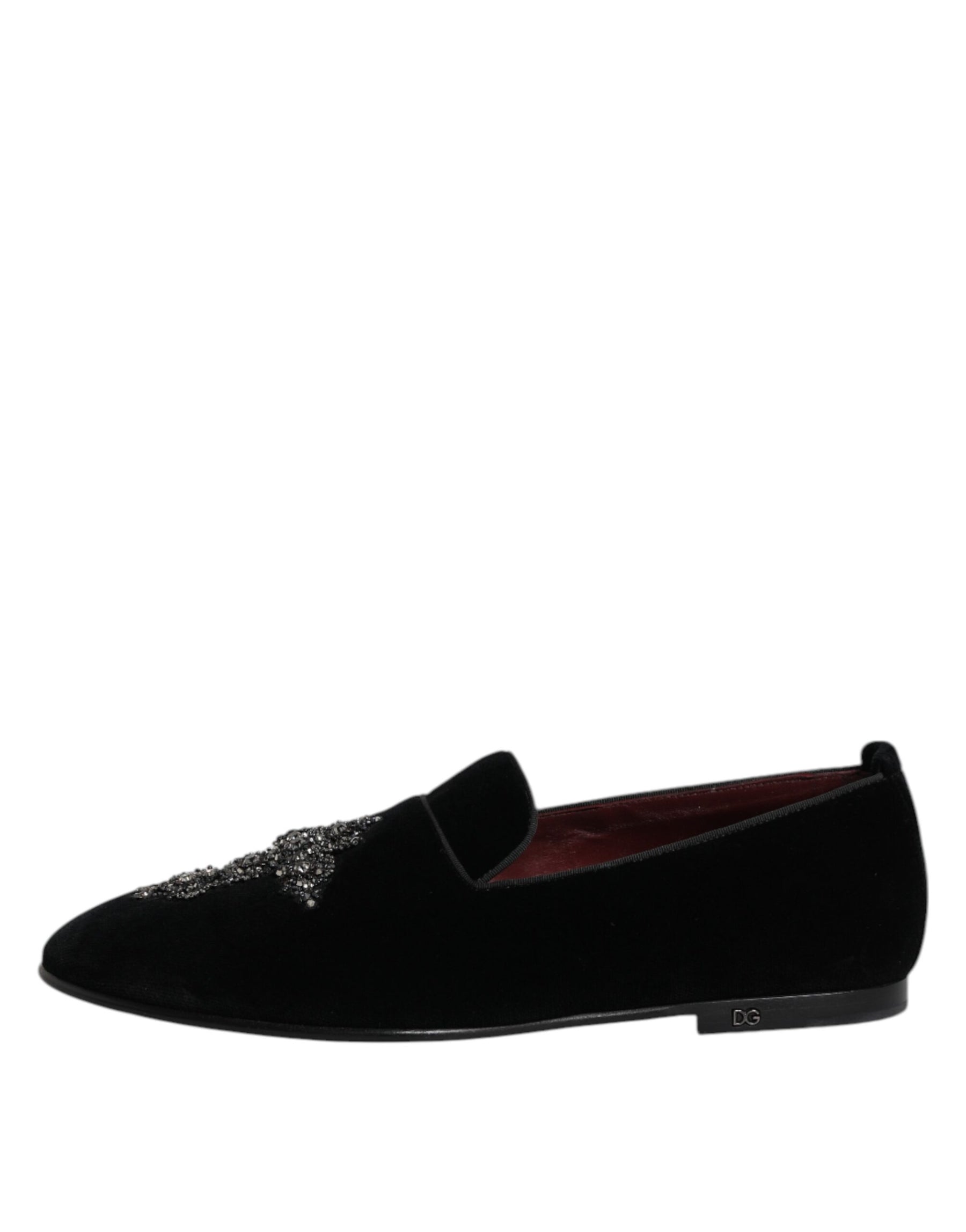 Dolce & Gabbana Black Suede Cross Slip On Loafers Dress Shoes | Regal Royce