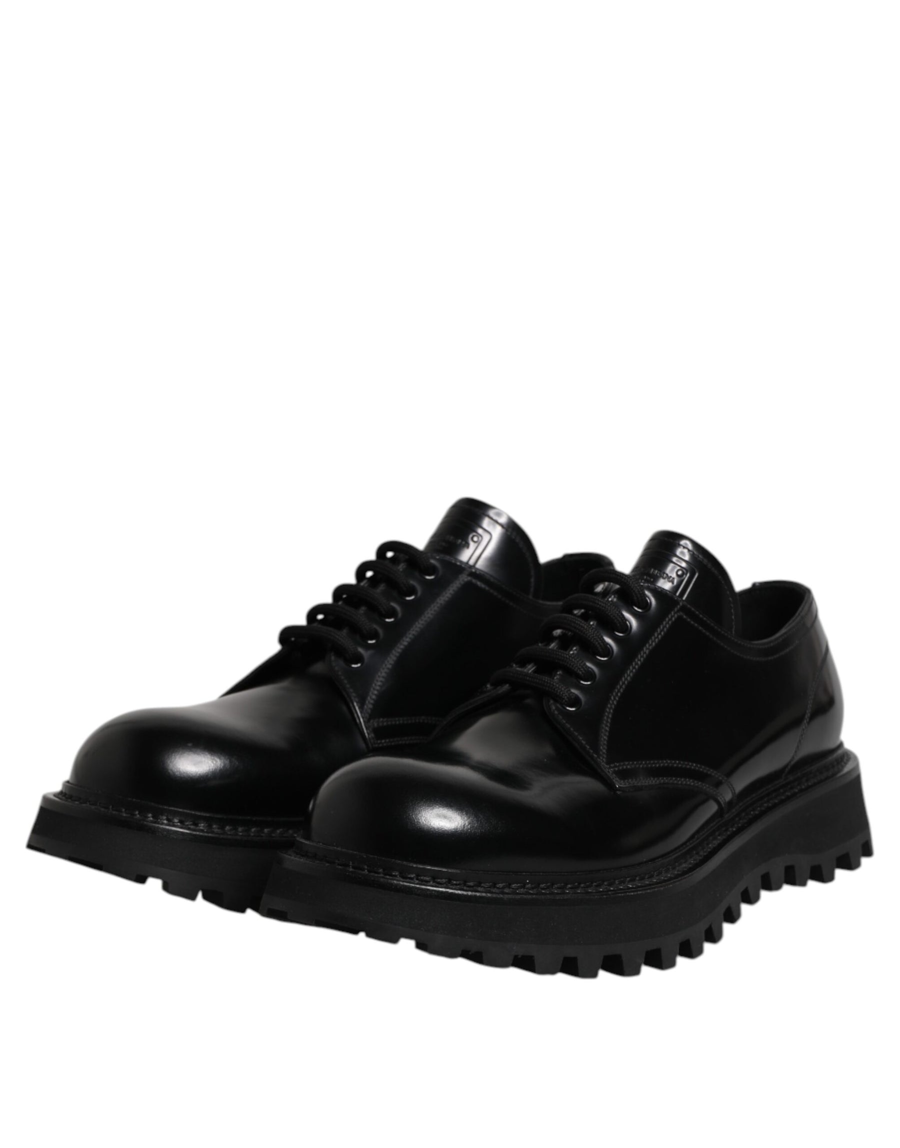 Dolce & Gabbana Black Leather Lace Up Trekking Dress Shoes | Regal Royce