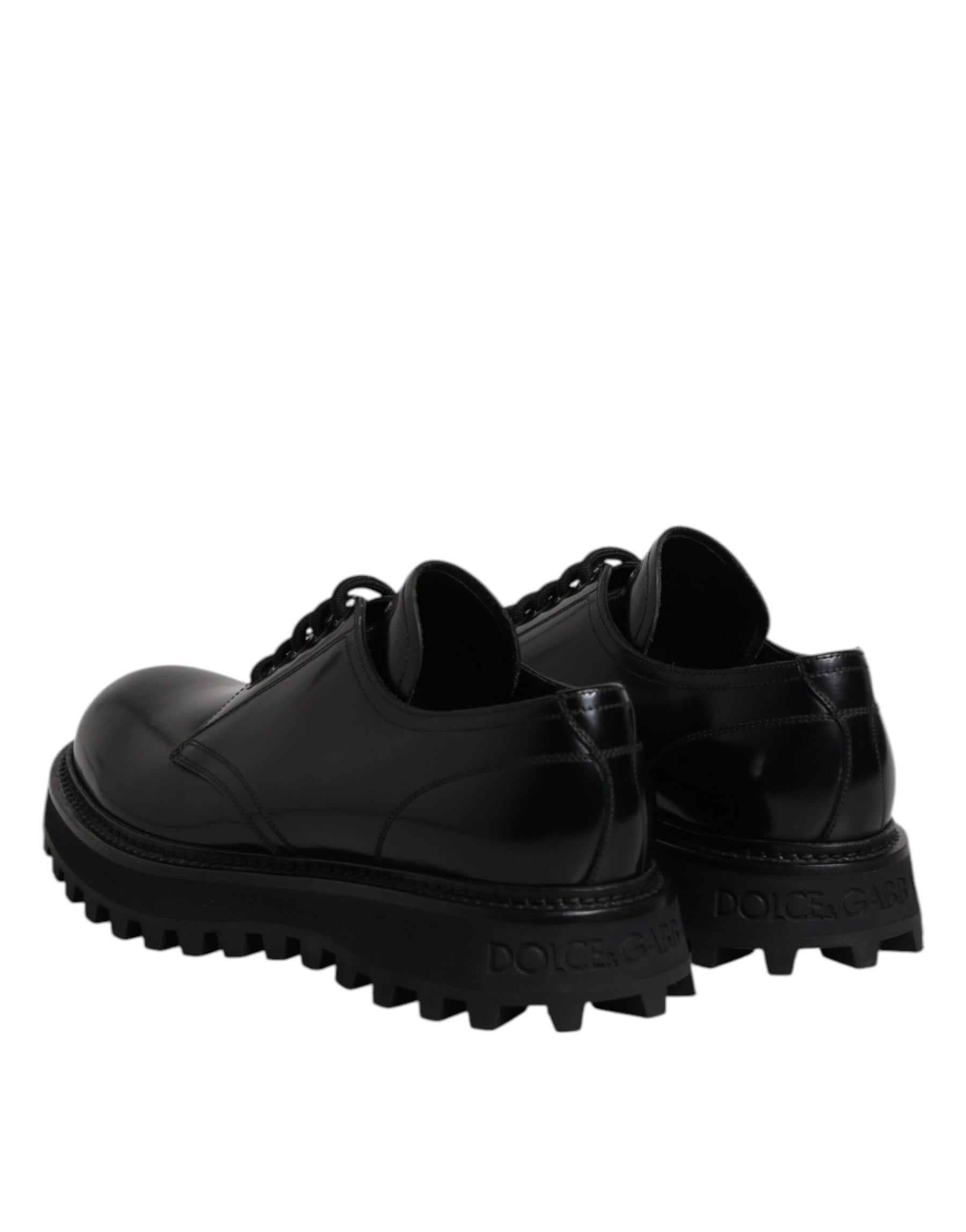 Dolce & Gabbana Black Leather Lace Up Trekking Dress Shoes | Regal Royce