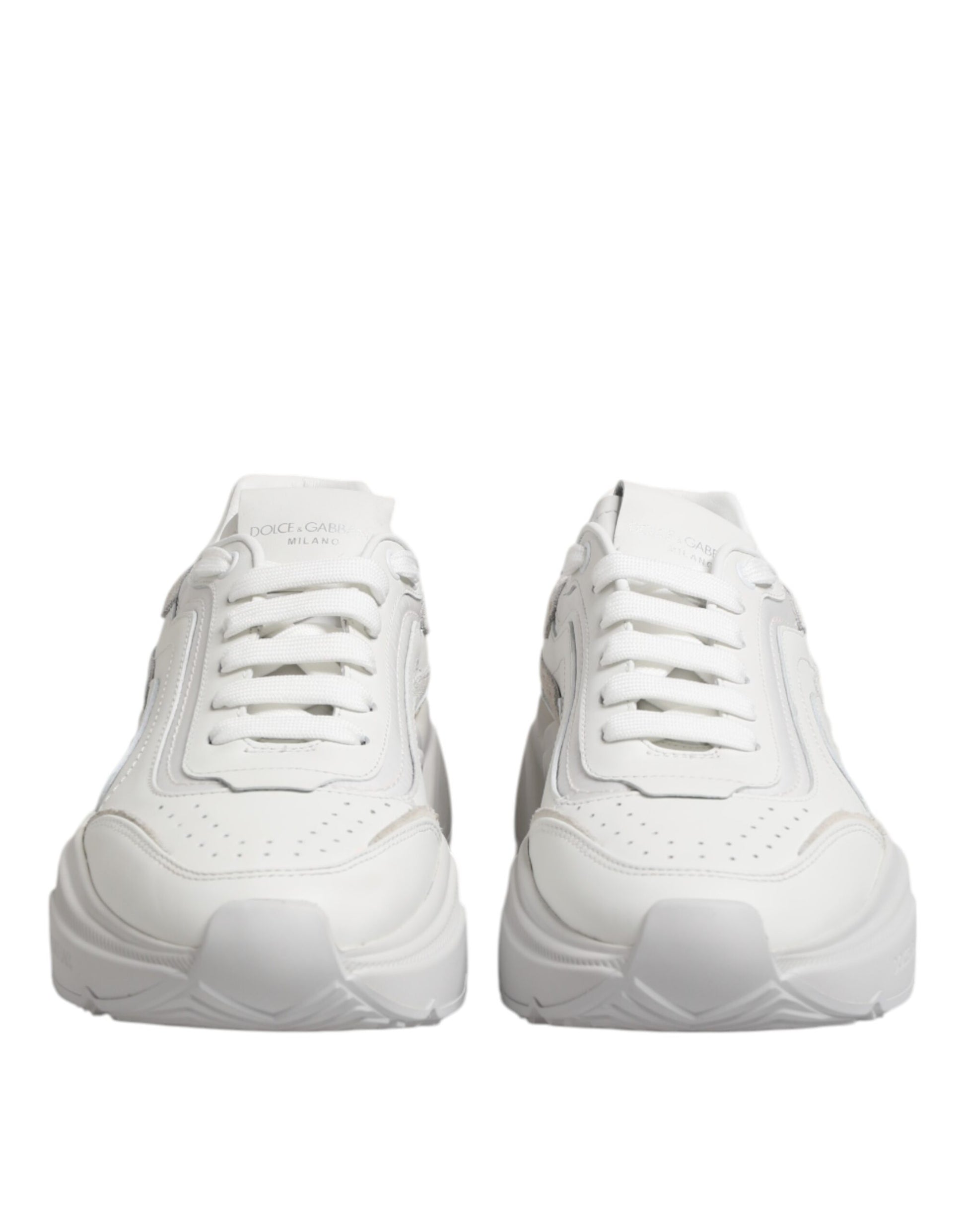 Dolce & Gabbana White Leather Daymaster Low Top Sneakers Shoes