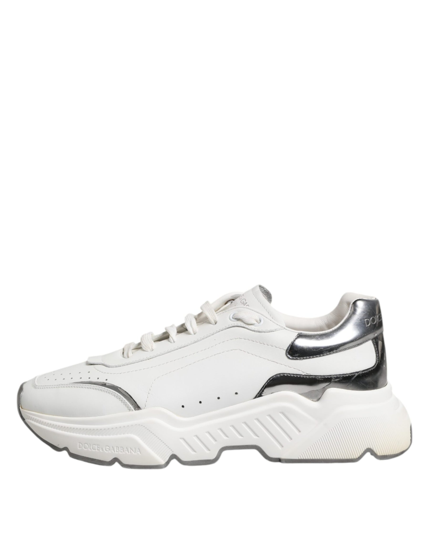 Dolce & Gabbana White Daymaster Leather Low Top Sneakers Shoes | Regal Royce