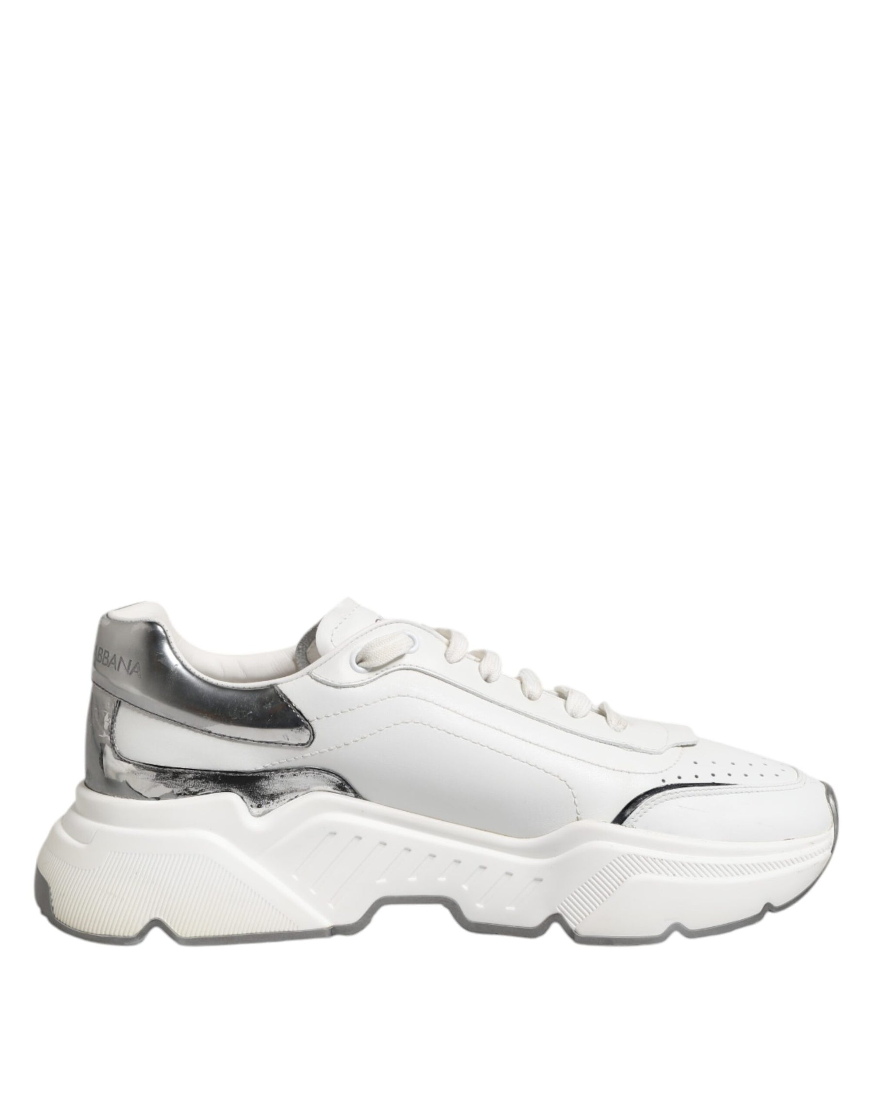 Dolce & Gabbana White Daymaster Leather Low Top Sneakers Shoes | Regal Royce