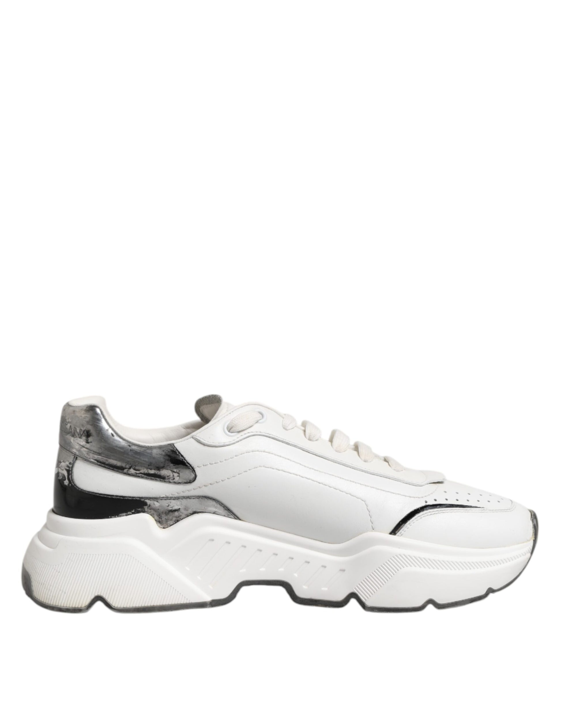 Dolce & Gabbana White Daymaster Leather Low Top Sneakers Shoes