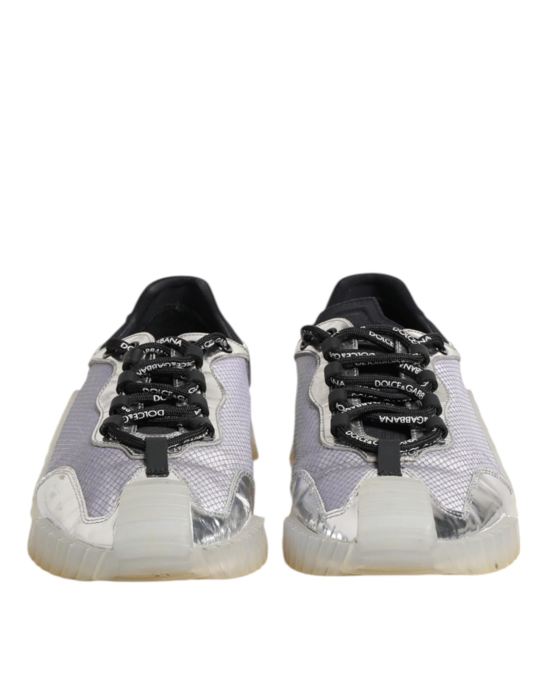 Dolce & Gabbana Black Silver NS1 Men Low Top Sneakers Shoes | Regal Royce