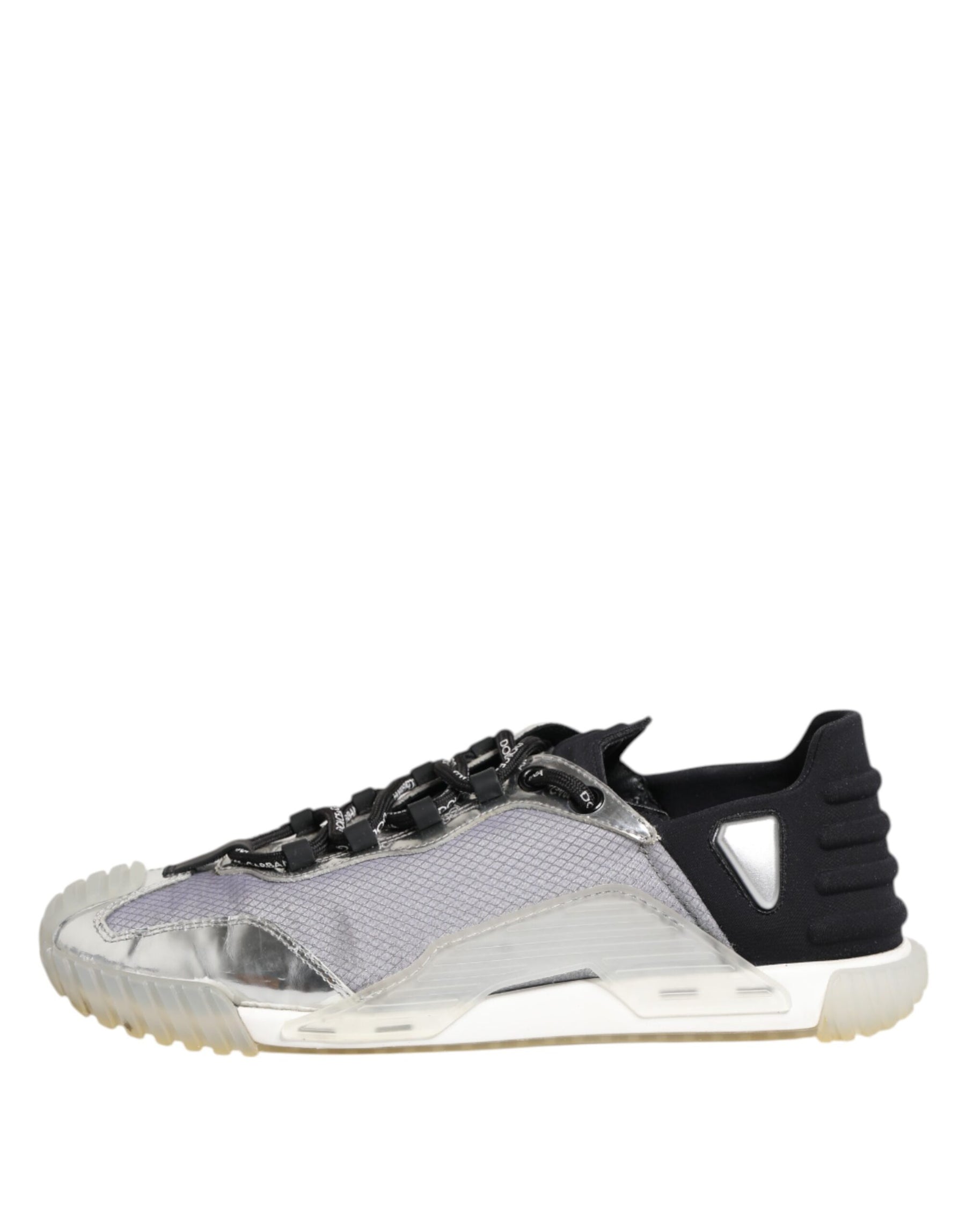 Dolce & Gabbana Black Silver NS1 Men Low Top Sneakers Shoes | Regal Royce