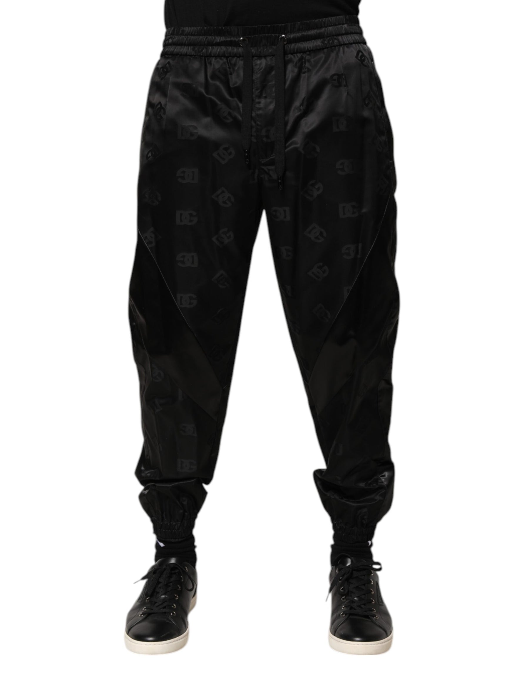 Dolce & Gabbana Black Logo DG Print Men Jogger Sweatpants Pants | Regal Royce