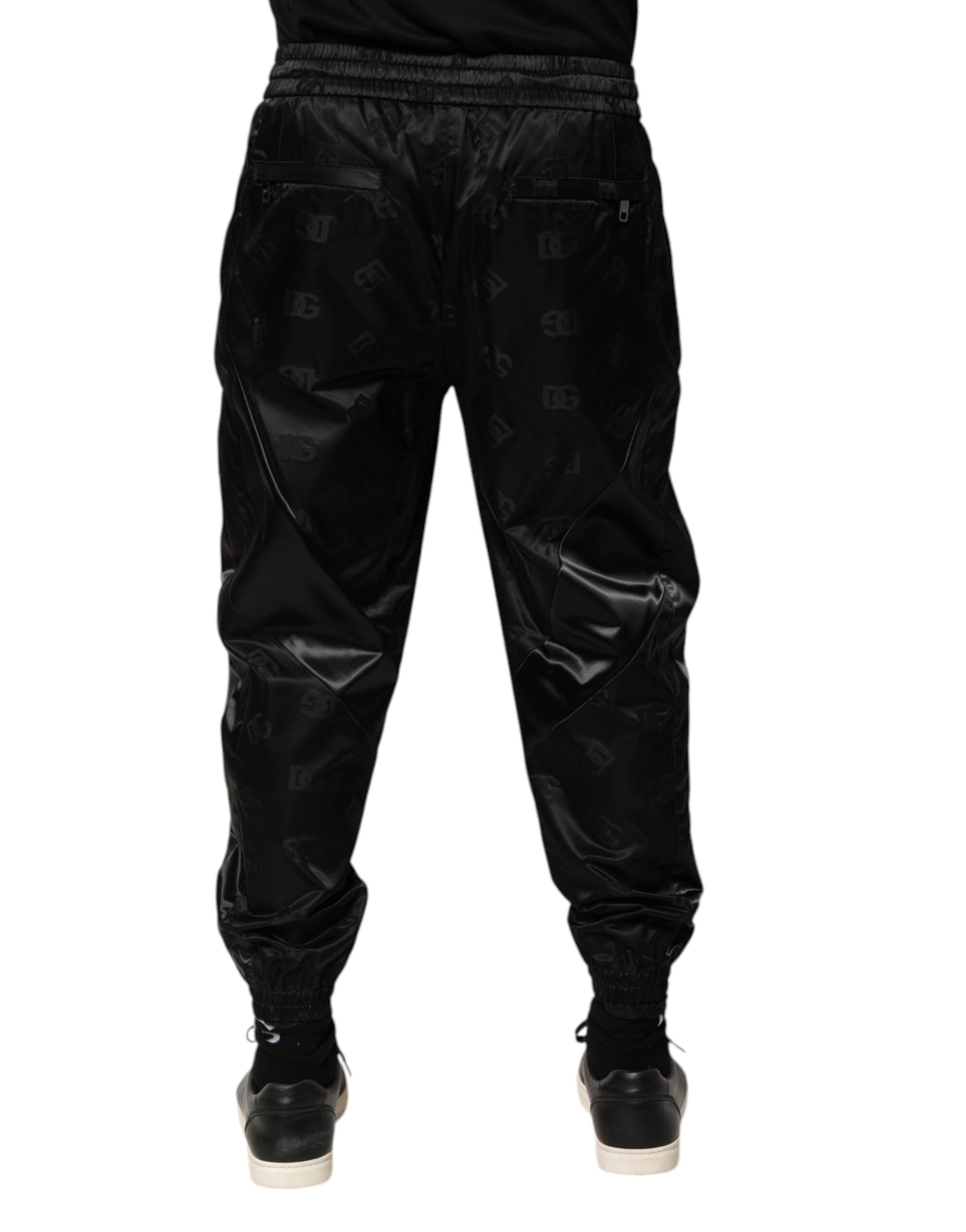 Dolce & Gabbana Black Logo DG Print Men Jogger Sweatpants Pants | Regal Royce