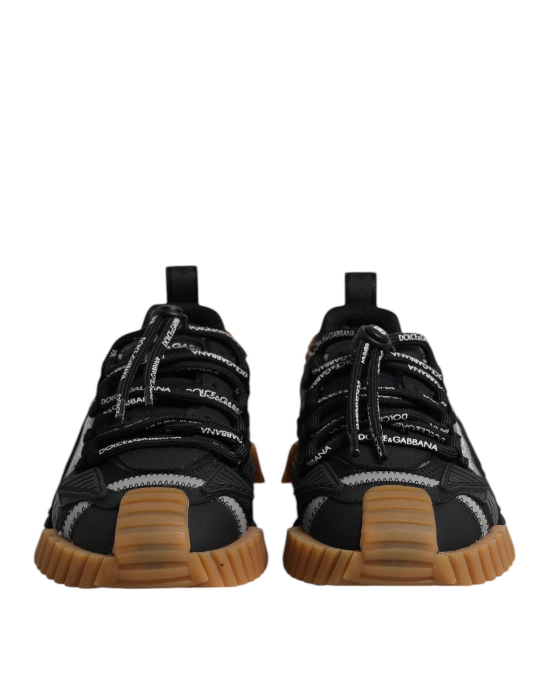 Dolce & Gabbana Black Logo Lace Up Low Top NS1 Sneakers Shoes | Regal Royce