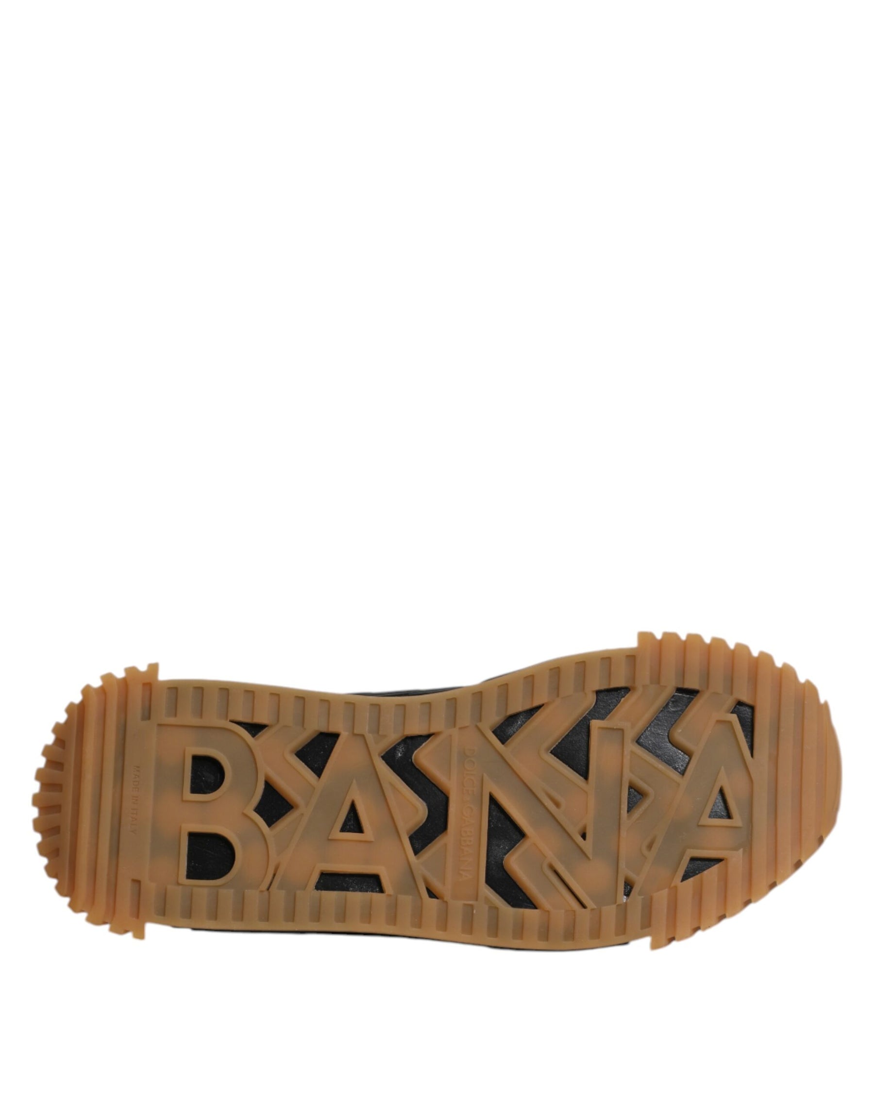 Dolce & Gabbana Black Logo Lace Up Low Top NS1 Sneakers Shoes | Regal Royce