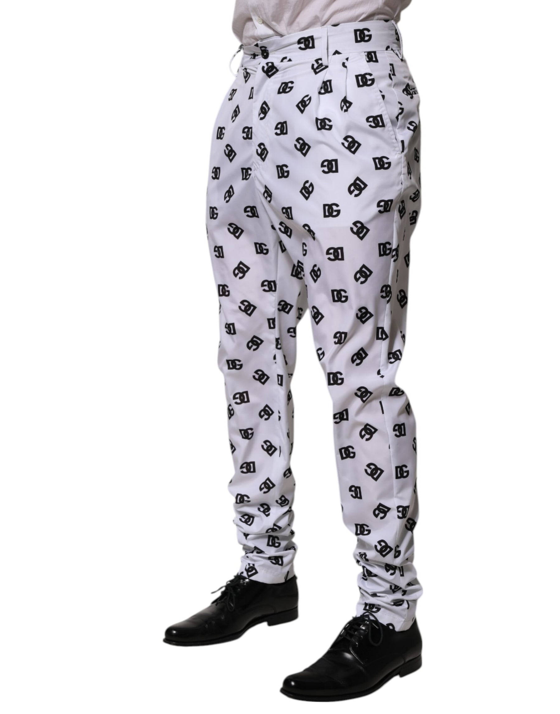 Dolce & Gabbana White Logo Cotton Skinny Denim Trouser Pants | Regal Royce