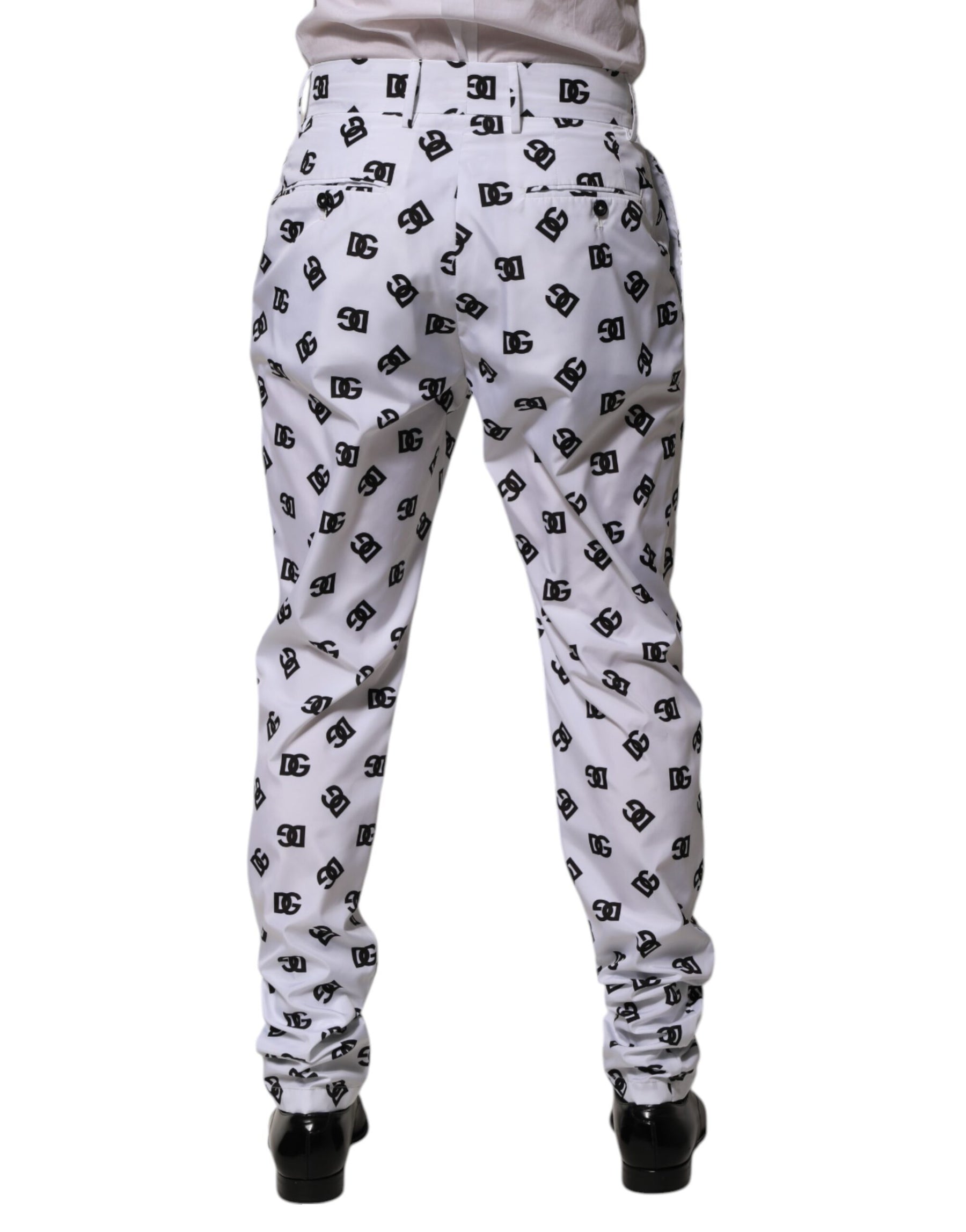 Dolce & Gabbana White Logo Cotton Skinny Denim Trouser Pants | Regal Royce