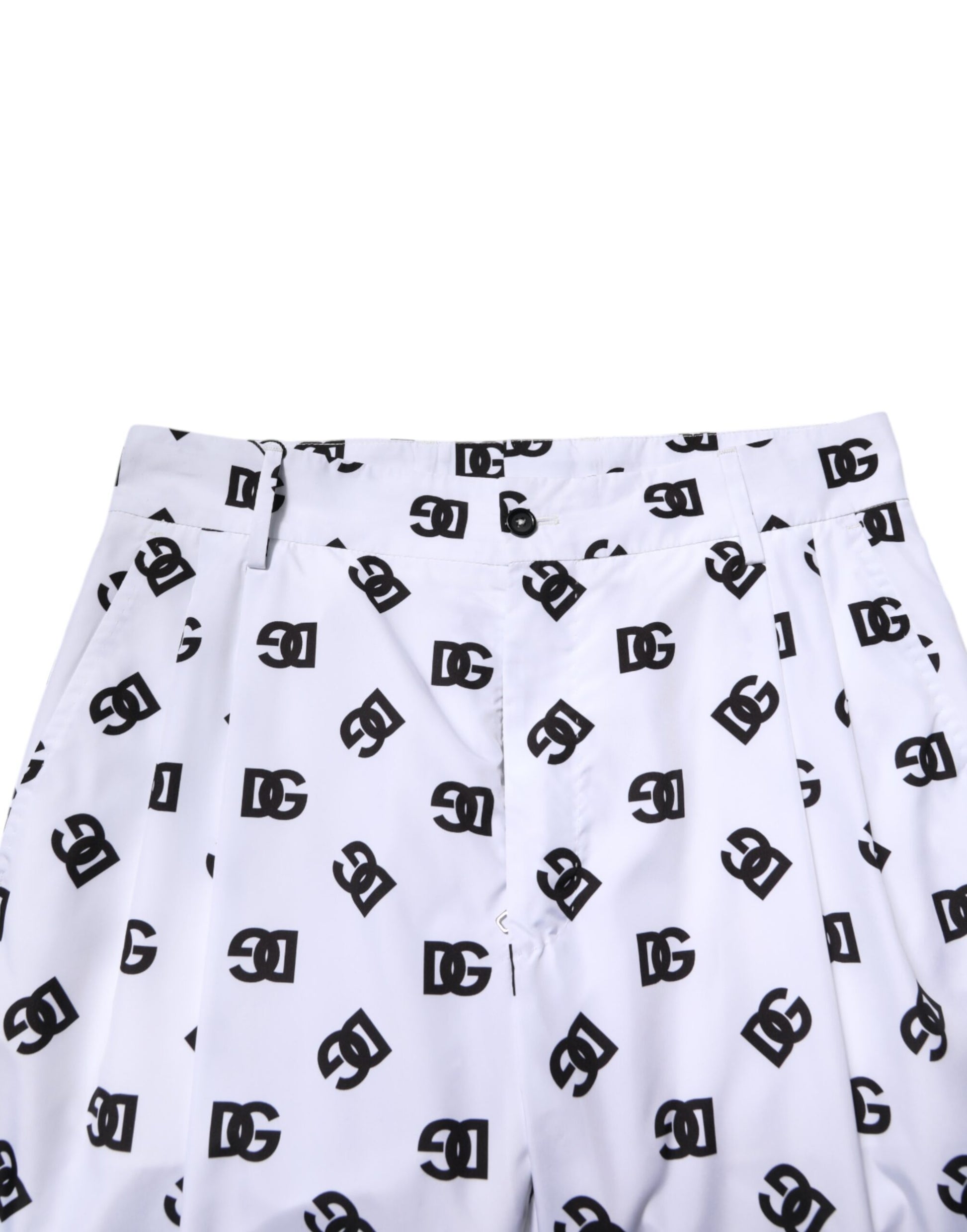 Dolce & Gabbana White Logo Cotton Skinny Denim Trouser Pants